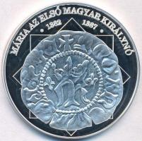 DN A magyar nemzet pénzérméi - Mária az első magyar királynő 1382-1387 Ag emlékérem tanúsítvánnyal (10,22g/0.999/35mm) T:PP