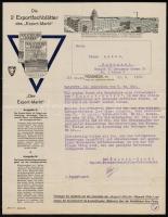 1928 Die 2 Exportblätter des Export-Markt, díszes fejléces számla