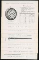 [Rozgonyi és Révai] Villamos óra és toronyóra-gyár képes ismertető füzetlapok + Kulicska Antal villa...