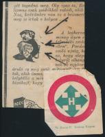 cca 1944 Nyilaskeresztes matrica antiszemita újságkivágáson