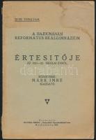 1932 A Hajdúnánási Református Reálgimnázium értesítője az 1931-32. évről