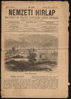 1889 Bp., A Nemzeti Hírlap politikai és vegyes tartalmú képes hetilap 5. évfolyamának 39. száma, hiányos