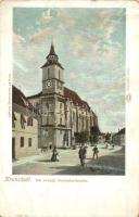 Brassó, Kronstadt, Brasov; Evangélikus Fekete templom. Raidls, Hiemisch / Die evangl. Stadtpfarrkirche / church (EB)