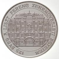 2000. 3000Ft Ag "125 éves a Liszt Ferenc Zeneművészeti Egyetem" tanúsítvánnyal T:PP Hungar...