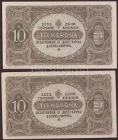 1920. 10K (2x) egymásutáni sorszámokkal T:I,I-