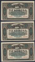 1920. 10K (2x) egymásutáni sorszámokkal T:I,I-