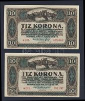 1920. 10K (2x) egymásutáni sorszámokkal T:I,I-