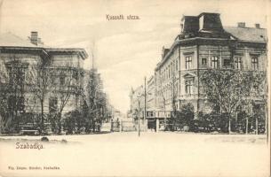 Szabadka, Subotica; Kossuth utca villamossal. Víg Zsigmond Sándor kiadása / street view with tram