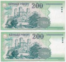1998. 200Ft "FE" + 200Ft "FF" T:I