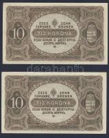 1920. 10K (2x) egymásutáni sorszámokkal T:I,I-