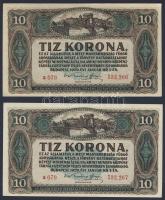 1920. 10K (2x) egymásutáni sorszámokkal T:I,I-