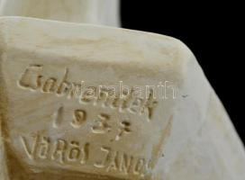 Vörös János (1897-1963): Krisztus a kereszttel 1937. Gipsz, jelzett, m: 42 cm, h:44 cm