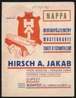 1939-1940 Hirsch A. Jakab bőrgyár áruminta, jó állapotban