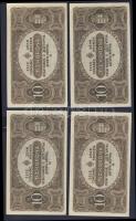 1920. 10K (4x) egymásutáni sorszámokkal T:I,I-