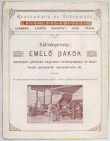 cca 1910 Roessmemann és Kühnemann vasutak, szecessziós reklámlap