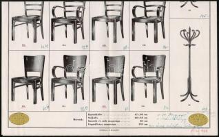 Fried Zsigmond és Fia bútorgyár, reklámlapok és árjegyzék, összesen 4 db