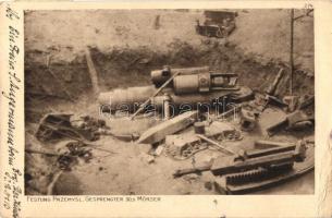 Der Krieg 1914/15. Festung Przemysl. Gesprengter 30,5 Mörser / WWI blown up K.u.K. mortar, cannon, charity card + K.u.K. Militärzensur Przemysl (EB)