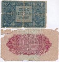 1919. 20K + 1944. 1000P "A Vöröshadsereg Parancsnoksága" T:IV