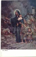 Ave Maria / WWI K.u.K. military art postcard. A.F.W. III/2. Nr. 757. s: Setkowicz