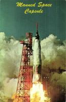 8 db MODERN főleg megíratlan űrhajózás motívumlap: holdra szállás, rakétakilövés, szovjet asztronaut...