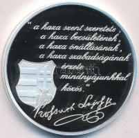 Kósa István (1953-) DN "Kossuth Lajos 1802-1894" jelzett Ag emlékérem eredeti tokban, tanú...
