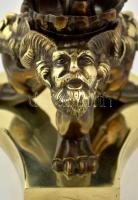 Faun fejes bronz elektromos (öt izzós) asztali kandeláber, működik, jelzés nélkül, m: 54 cm /

Bro...