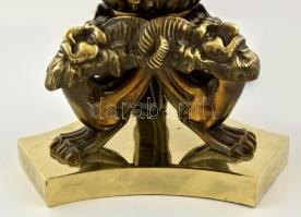 Faun fejes bronz elektromos (öt izzós) asztali kandeláber, működik, jelzés nélkül, m: 54 cm /

Bro...