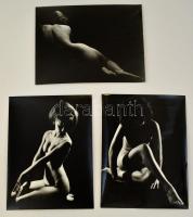 Jelzés nélkül: Aktok a sötétben, 3 db fotó, 40x30 cm