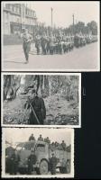 cca 1914-1945 6 db különféle katonai fotó, köztük keményhátú is, egy részük hátulján feliratozva, különböző méretben
