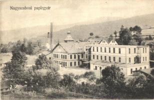 Nagyszabos, Nagyszlabos, Slavosovce; Papírgyár / paper factory / Papierfabrik