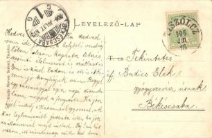 Tiszolc, Tisovec; Evangélikus templom, Rima folyó. Morvay Sámuel kiadása / church, river