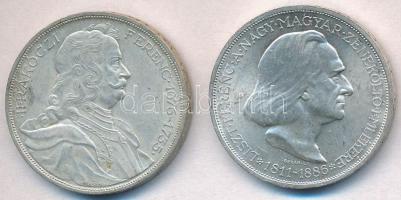 1935. 2P Ag "Rákóczi" + 1936. 2P Ag "Liszt Ferenc" T:1-,2 Adamo P7.2, P7.3