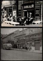 cca 1960-1980 4 db városi fotó, Budapest ill. Debrecen, egy részük hátulján feliratozva, különböző méretben