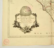 Paolo Santini: Róma, Abruzzia és a Pápai Állam térképe. Paolo Santini:  Nouvelle Carte De L'Eta...