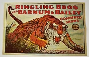Ringling Bros and Barnum & Bailey Combined Show, cirkuszi plakát reprint, 42×63 cm