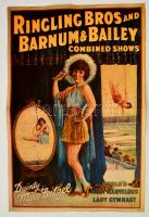 Ringling Bros and Barnum & Bailey Combined Show, cirkuszi plakát reprint, 62×42,5 cm