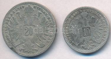 Ausztria 1869. 10kr Ag + 20kr Ag "Ferenc József" T:2-,3 ph.
Austria 1869. 10 Kreuzer Ag +...