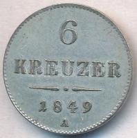 Ausztria 1849A 6kr Ag T:2 Austria 1849A 6 Kreuzer Ag C:XF