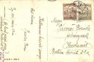 Húsvéti üdvözlettel / Easter art postcard, B.K.W.I. 4636-5. s: Mela Koehler (EK)