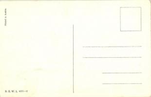 Boldog Húsvéti Ünnepeket! / Easter art postcard, B.K.W.I. 4691-2. s: Mela Koehler