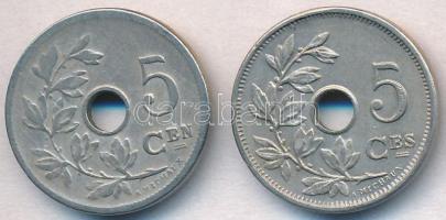 Belgium 1905. 5c Cu-Ni "BELGIE" + 1906. 5c Cu-Ni "BELGIQUE" T:2
Belgium 1905. 5...