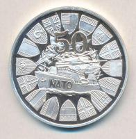 1999. "NATO 50. évfordulója - Magyarország, Lengyelország és Csehország csatlakozása" peremén jelzett és sorszámozott Ag emlékérem (31,32g/0.999/42,5mm) T:PP