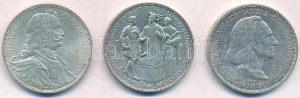 1935. 2P Ag "Pázmány" + 2P Ag "Rákóczi" + 1936. 2P Ag "Liszt Ferenc"  T:1-,2 Adamo P7.1, P7.2, P7.3