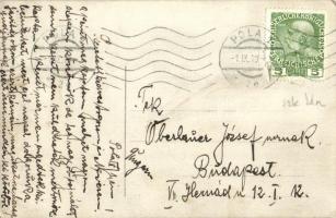 1910 Pola, SMS Zrínyi Osztrák-Magyar Monarchia Radetzky-osztályú pre-dreadnought csatahajója vízrebo...