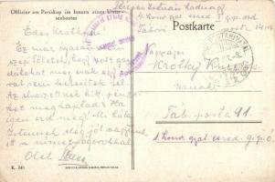 1917 Offizier am Periskop im Inneren eines Unterseebootes / WWI Imperial German Navy officer inside ...