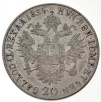 1835B 20kr Ag "I. Ferenc" T:2-
Unger III: 1383, Huszár: 1985