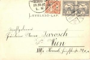 MÁV Lukács Béla gőzüzemű oldalkerekes vontatóhajó Budapesten a Gellérthegy előtt. Ganz Antal 52. / H...