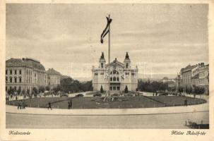 Kolozsvár, Cluj; Hitler Adolf tér, Margit fényképészet / square (r)