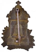 Osztrák-Magyar Monarchia 1917. "4. Karácsony a fronton 1917" Zn jelvény, részben festett, ...