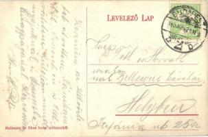 Budapest I. Déli Vasúti pályaudvar vendéglője, étterem. Hollenzer és Okos budai műterméből / Südbahn...